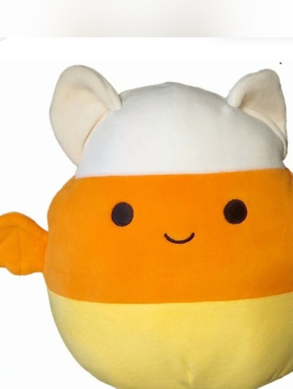 Squishmallows Halloween Candy Corn Plush in Orange, White, Yellow